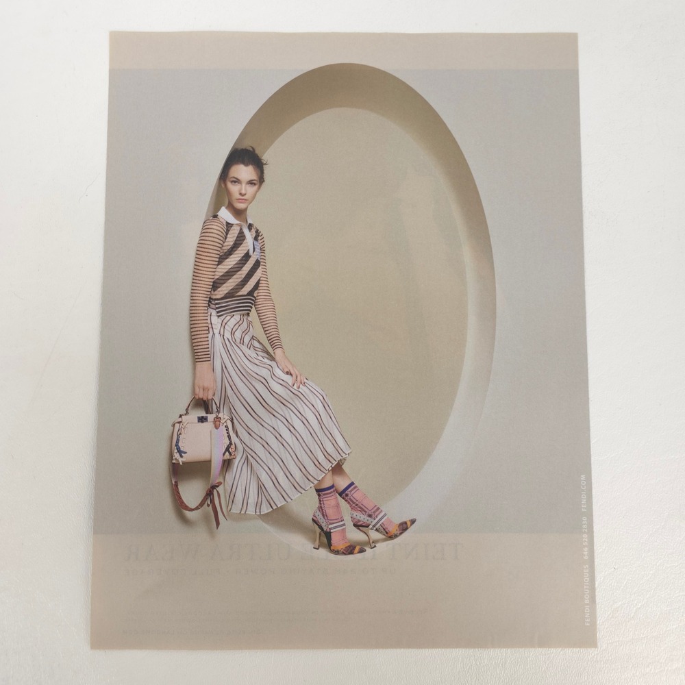 Fendi Vittoria Ceretti Print Ad Peekaboo Handbag Designer Fashion Closet Art